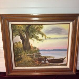 Beautiful original oil painting signed by Mary Ann Hughes 1990